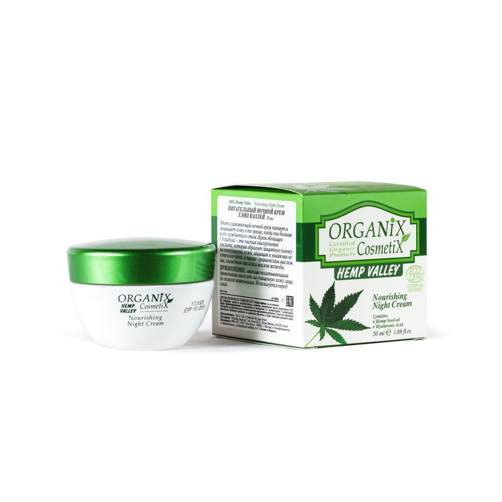 Питательный ночной крем Hemp Valley, 50мл (пр-во Израиль, ТМ "Organix Cosmetix")