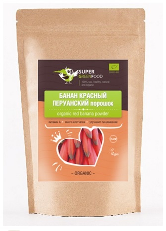 Банана красного порошок 250 г SuperGreen Food розница/опт