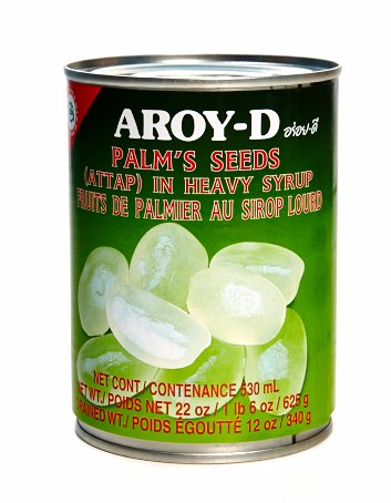 Плоды пальмового дерева в сладком сиропе "Aroy-d" (аттап в сиропе ) 0,625 кг