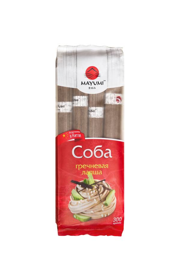 Без яиц Лапша гречневая "Соба" Mayumi, 300 г