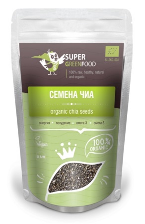 Семена чиа 200г, Super Green Food Розница/Опт