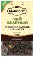 Зеленый чай в сочетании с букетом ароматов гвоздики, лаванды и незабудки