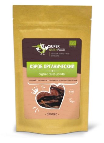 Кэроб органический 200г, Super Green Food розница/опт