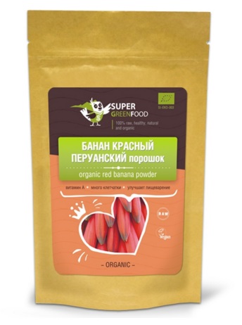 Красный перуанский банан 100гр, Super Green Food розница/опт