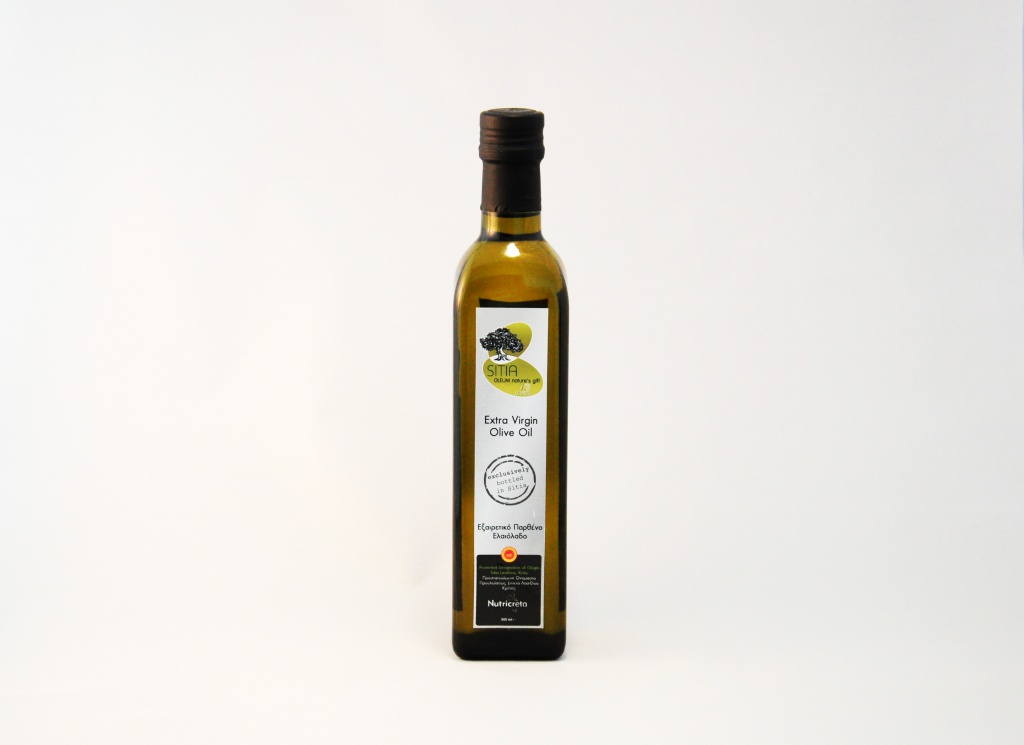Греческое оливковое масло Extra Virgin Nutricreta (P.D.O. Сития), с/б 500мл