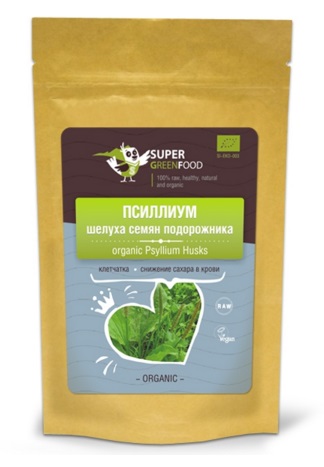 Псиллиум: шелуха семян подорожника 100г, Super Green Food