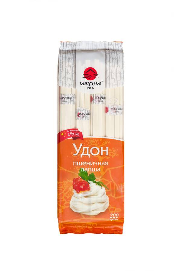 Без яиц Лапша пшеничная "Удон" Mayumi, 300 г