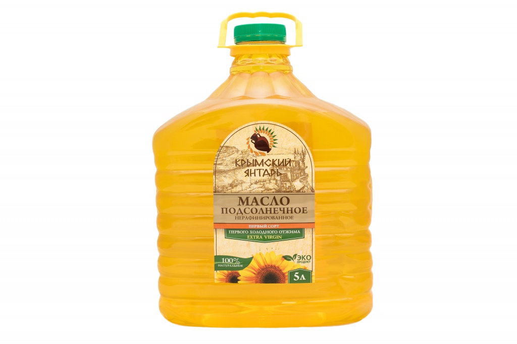 Подсолнечное масло не рафинированное 5 л. Extra Virgin