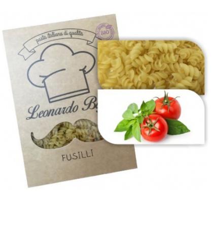 Fusilli Leonardo Baffi (спирали) с добавлением сушеных томатов и базилика 350гр/упаковка