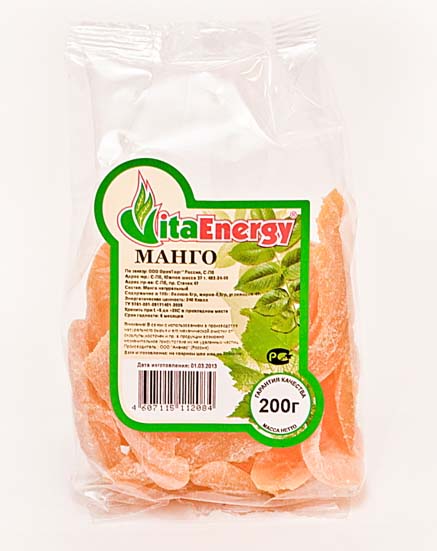 Манго VitaEnergy 200 гр. (пэт)