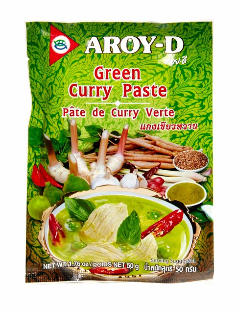 Паста "Карри зеленая" Aroy-D 50 г, Блок 12*50 грамм