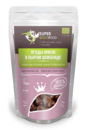 Ягоды инков в сыром шоколаде 100г, Super Green Food розница/опт