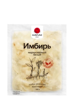 Имбирь маринованный белый Mayumi, 140 г, без красителей