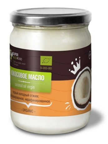 Кокосовое масло первого холодного отжима 100мл, Super Green Food