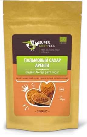 Пальмовый сахар аренги 200г, Super Green Food