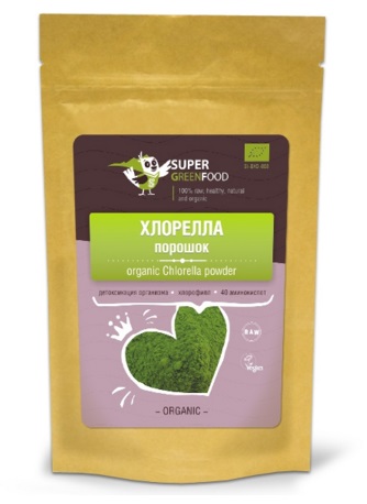 Хлорелла порошок 150г, Super Green Food розница/опт
