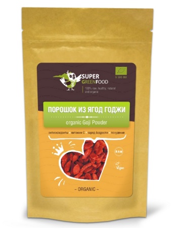 Порошок из ягод годжи 100г, Super Green Food розница/опт