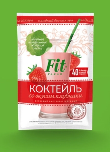 Коктейль белково-углеводный "Клубника" 30 г (пакет-саше)